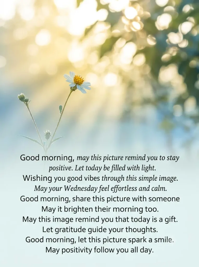 Positive Good Morning Wednesday Blessings