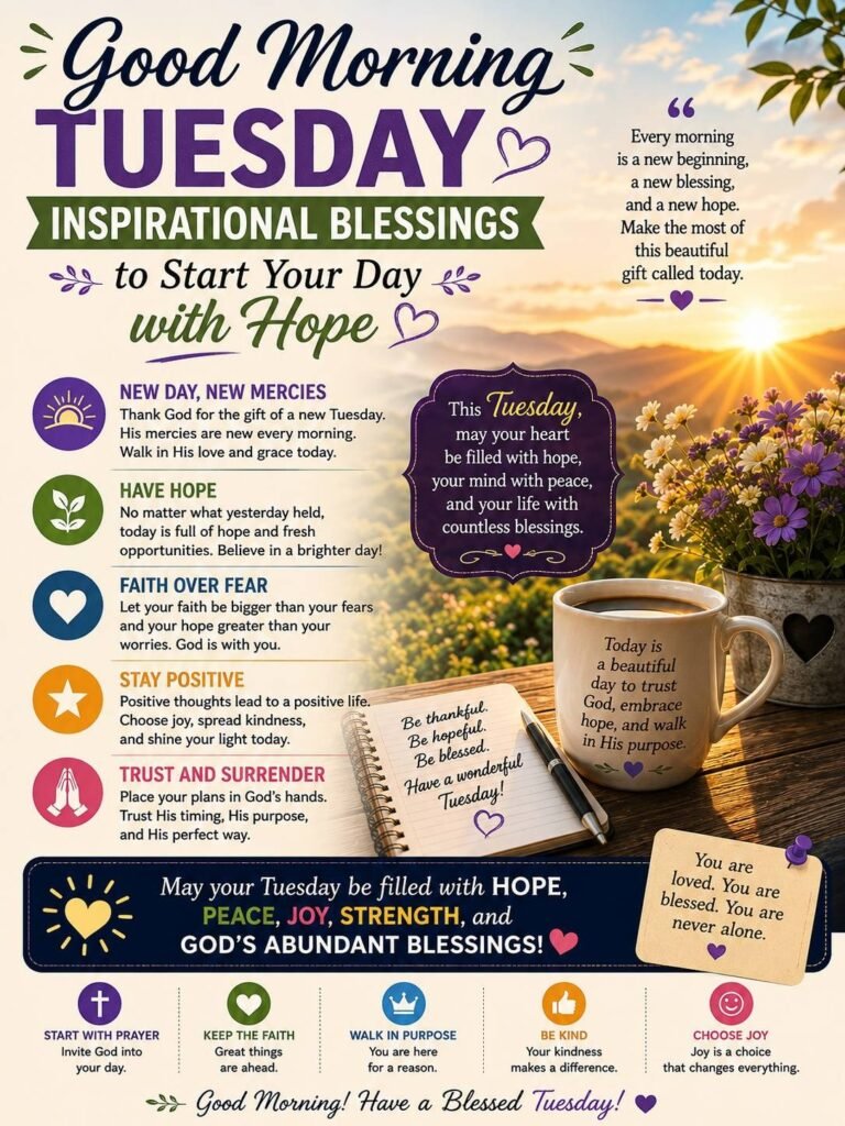 Good Morning Tuesday Inspirational Blessings to Start Your Day with Hope