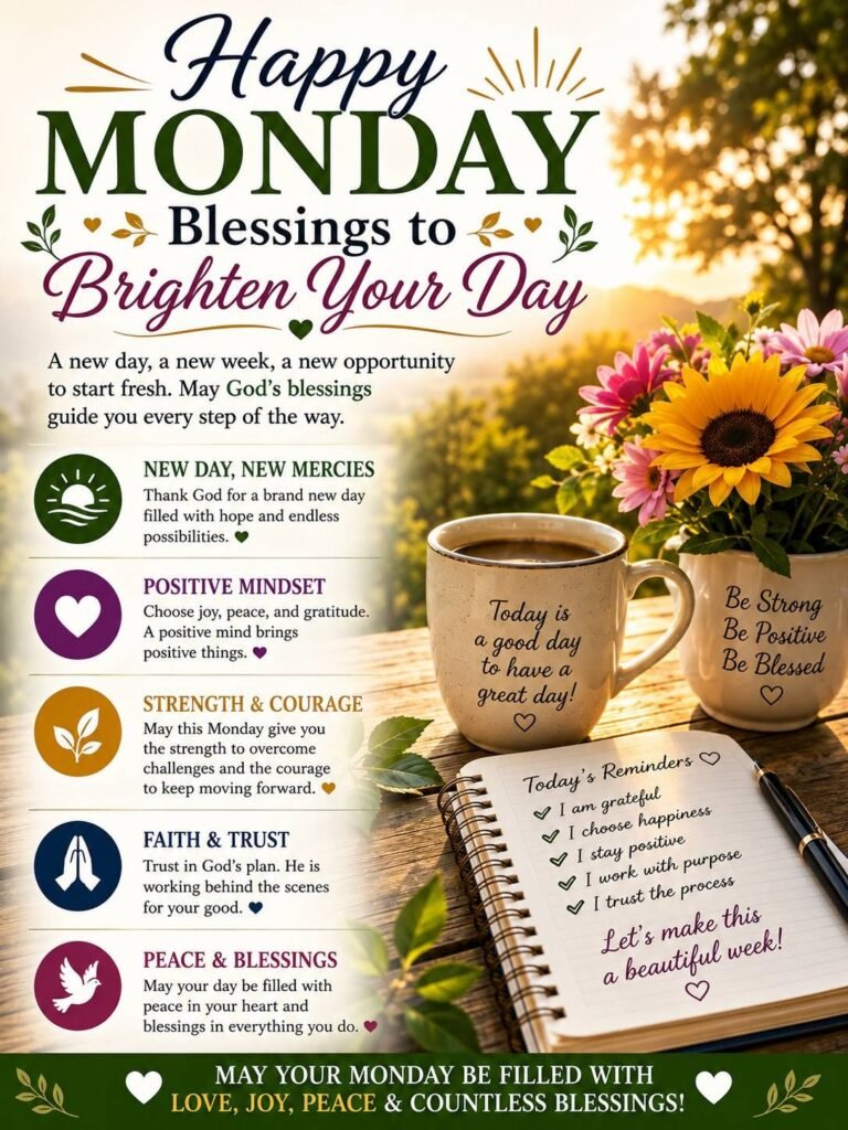 Happy Monday, Blessings to Brighten Your Day