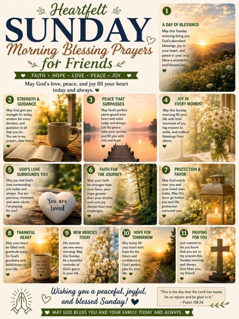 Heartfelt Sunday Morning Blessing Prayers for Friends