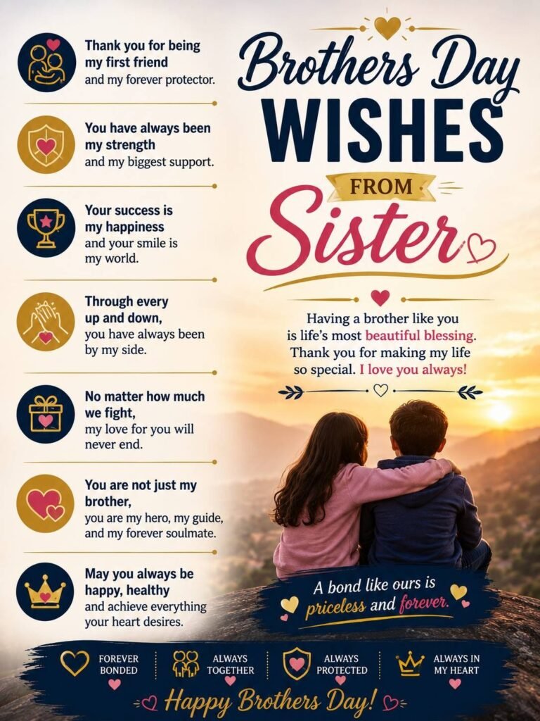 Brothers Day Wishes From Sister