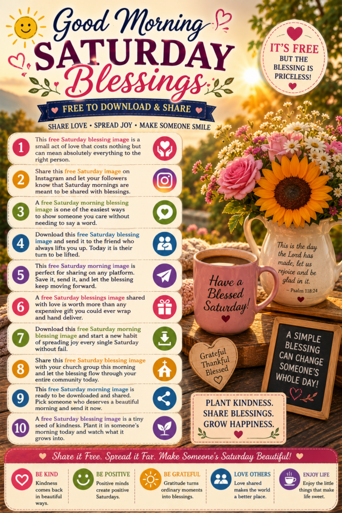 Free Saturday Blessings Images to Download and Share