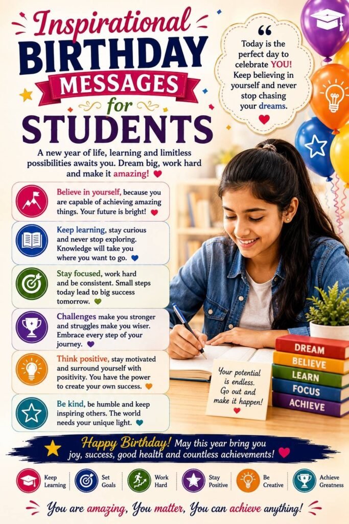 Inspirational Birthday Messages for Students