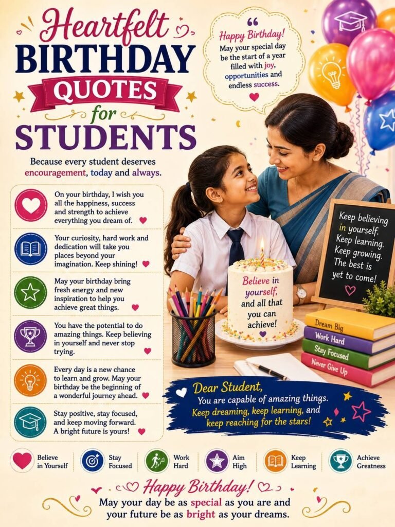 Heartfelt Birthday Quotes for Students