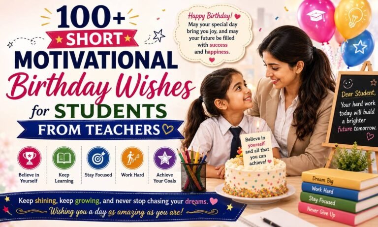 Short Motivational Birthday Wishes for Students