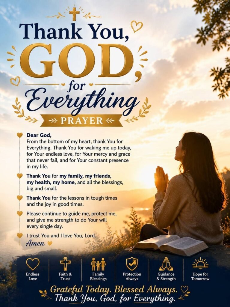 Thank You, God, for Everything Prayer