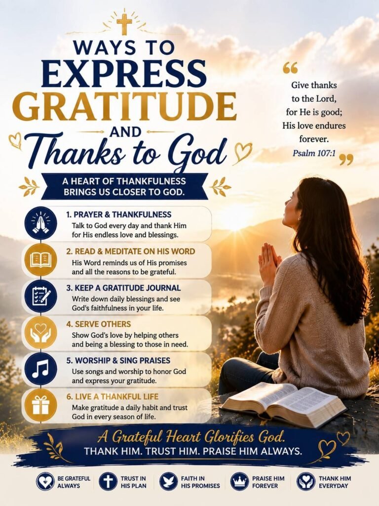 Ways to Express Gratitude and Thanks to God