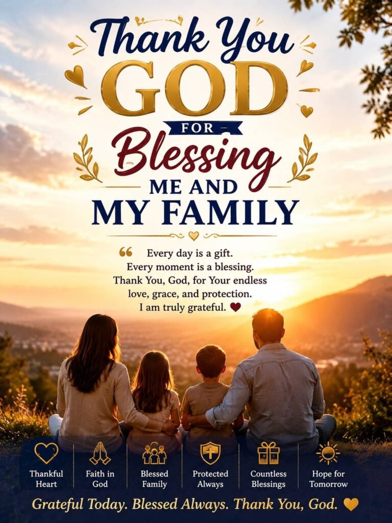 Thank You God for Blessing Me and My Family