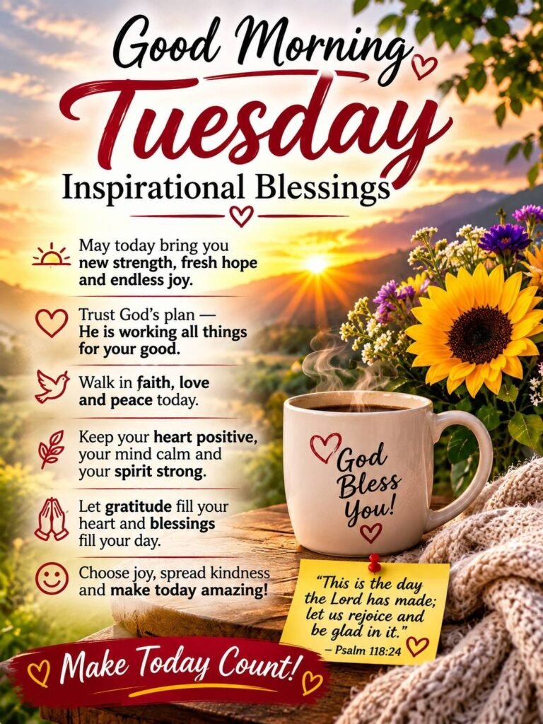 Good Morning Tuesday Inspirational Blessings