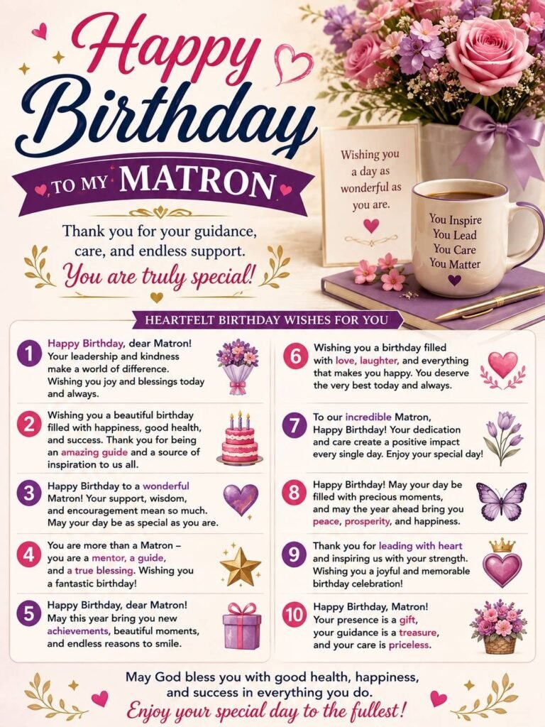 Birthday Wishes to My Matron