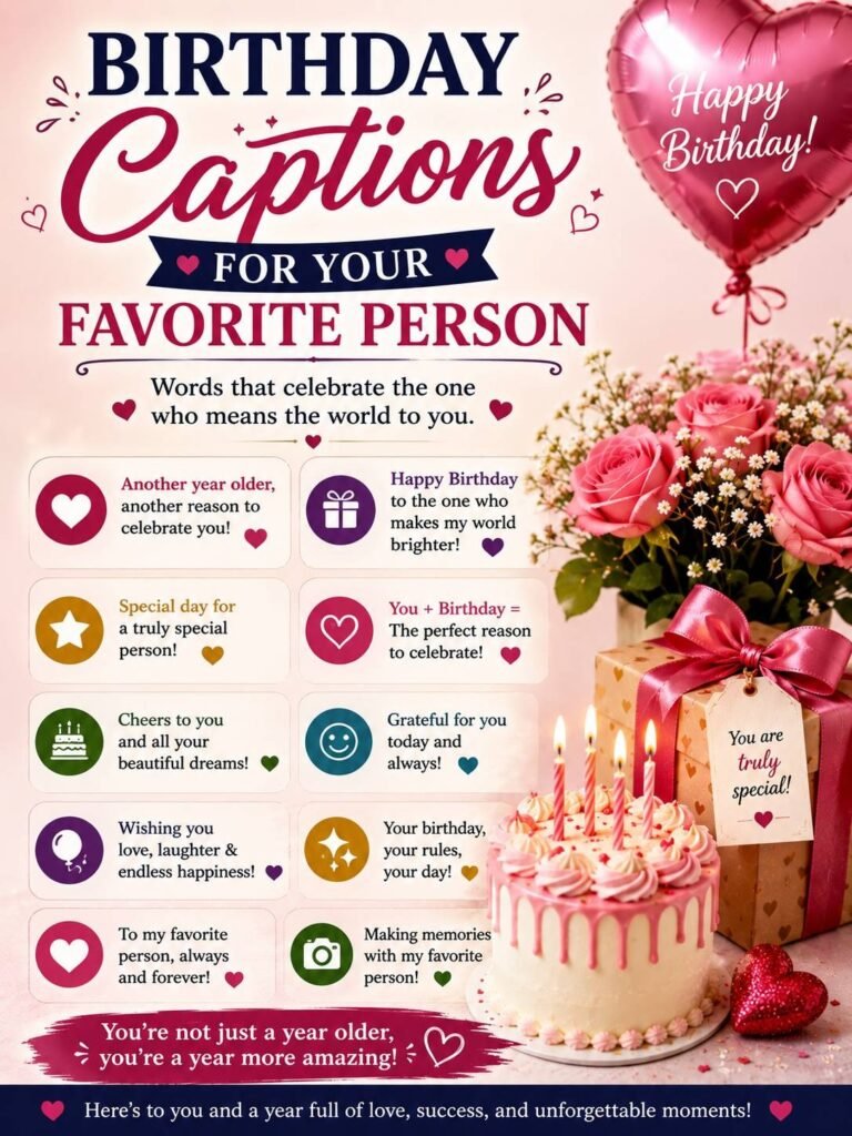Birthday Captions for Favorite Person