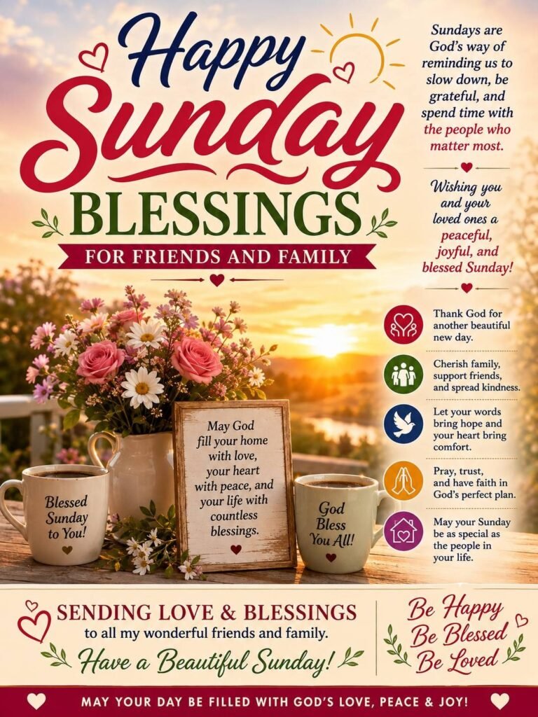 Happy Sunday Blessings for Friends and Family