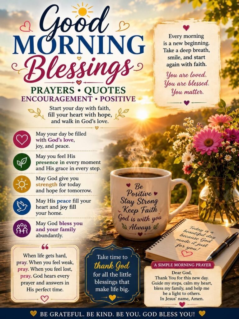 Encouragement Positive Good Morning Blessings Prayers Quotes