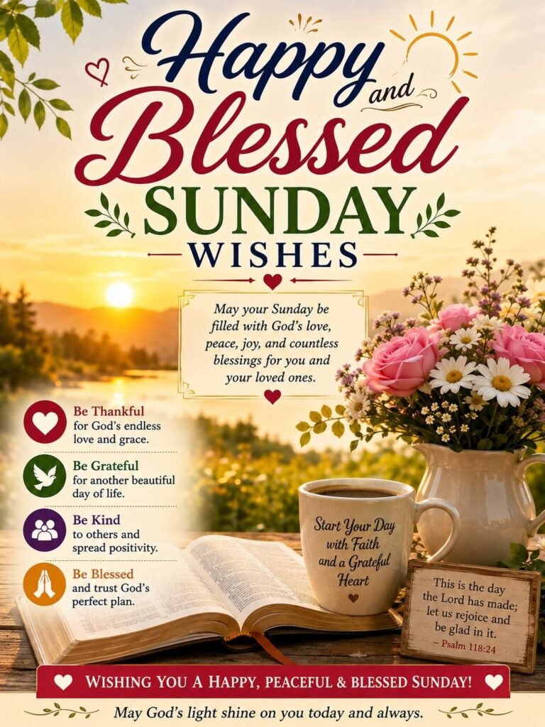 Happy and Blessed Sunday Wishes