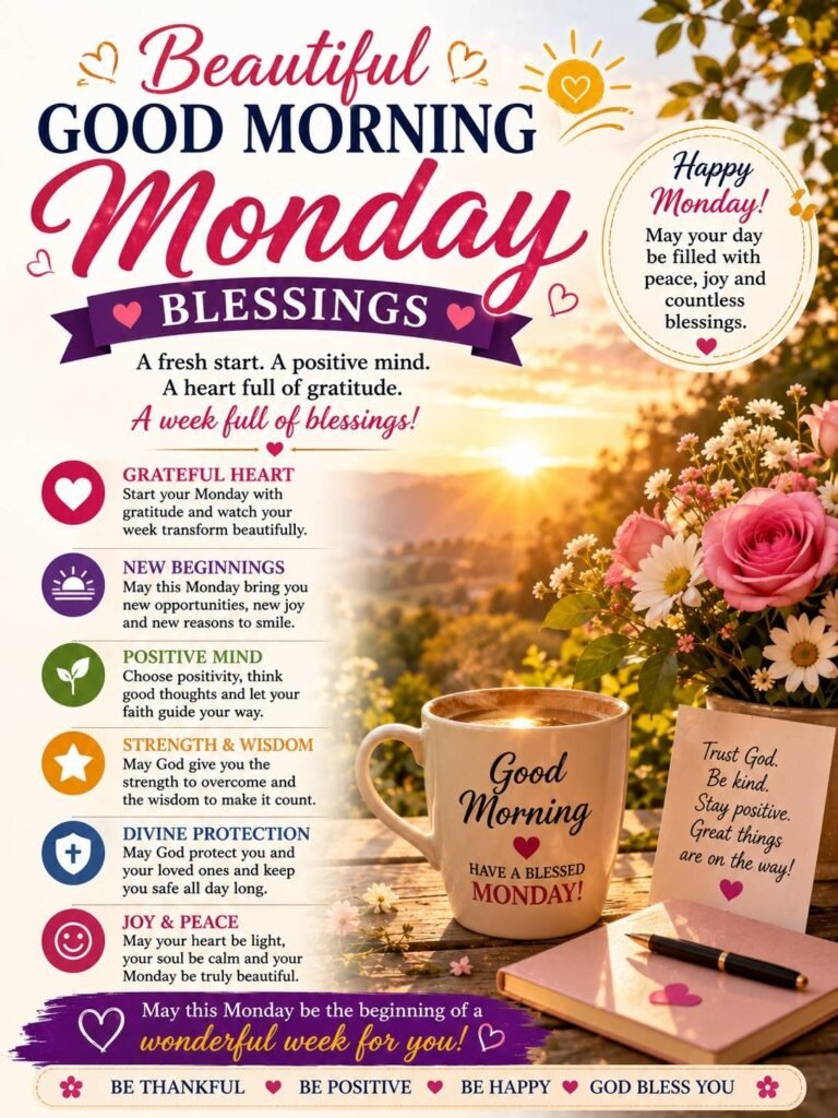 Beautiful Good Morning Monday Blessings