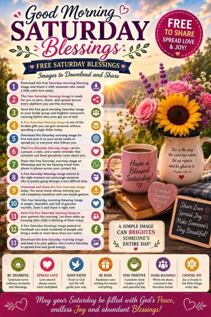 Free Saturday Blessings Images to Download and Share