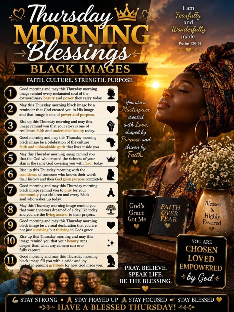 Thursday Morning Blessings Black Images