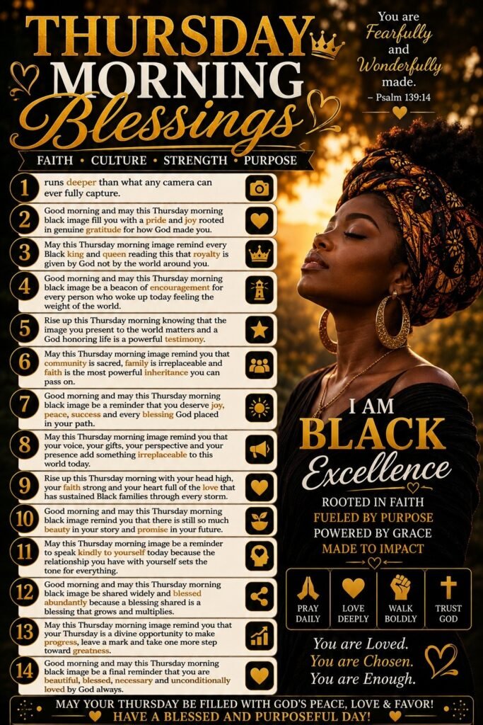 Thursday Morning Blessings Black 