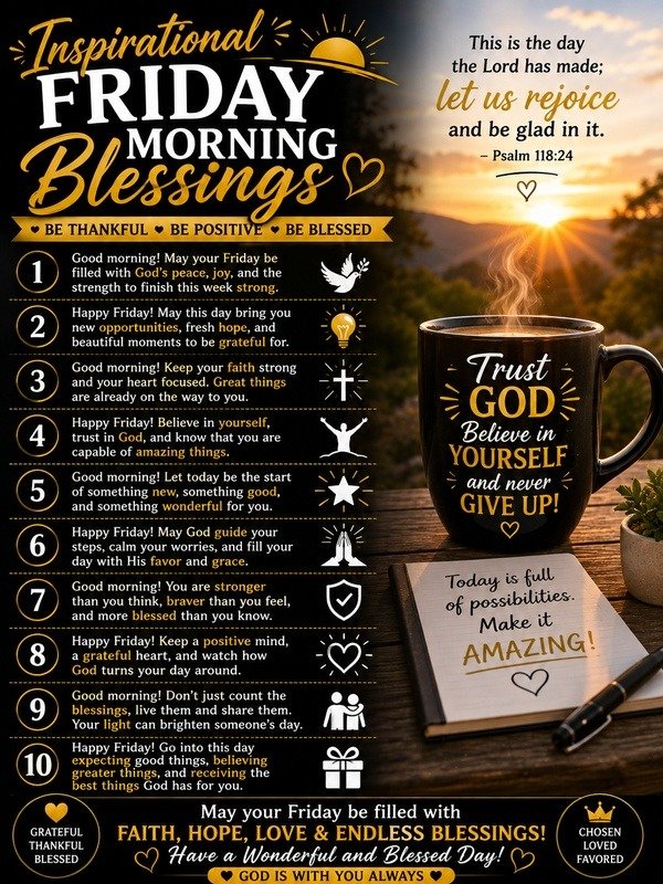 Inspirational Friday Morning Blessings