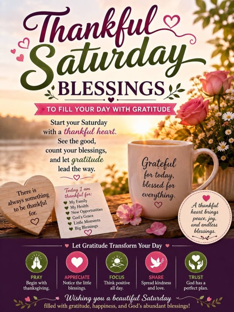 Thankful Saturday Blessings to Fill Your Day with Gratitude