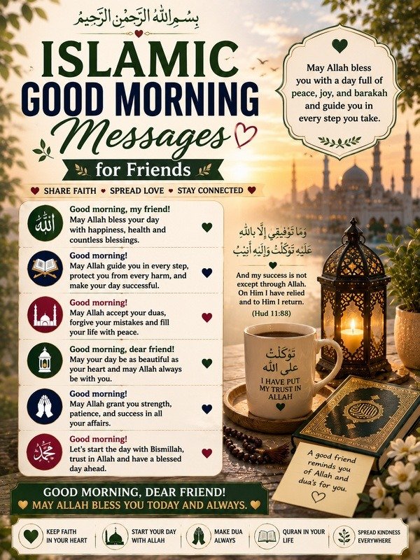 Islamic Good Morning Messages for Friends
