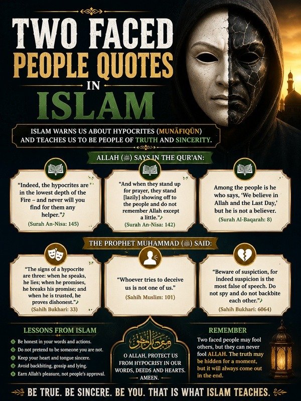 Two Faced People Quotes in Islam