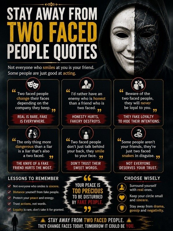 Stay Away From Two Faced People Quotes