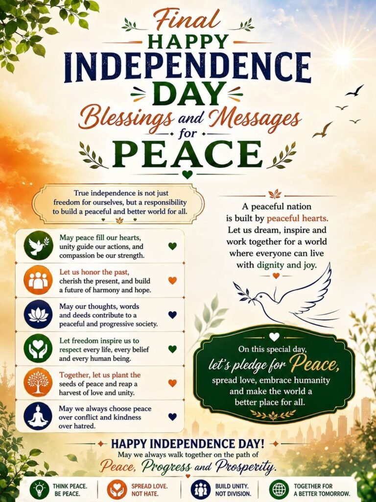 Final Happy Independence Day Blessings and Messages for Peace