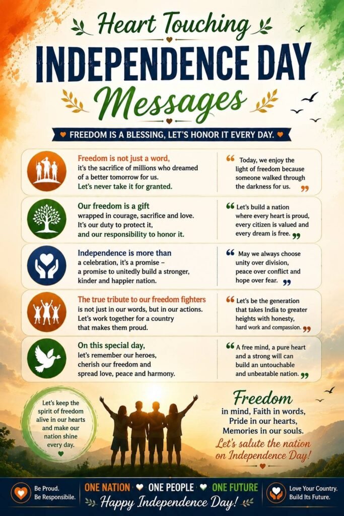 Heart Touching Independence Day Messages