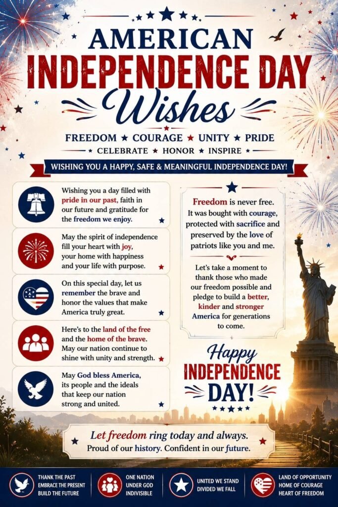 American Independence Day Wishes