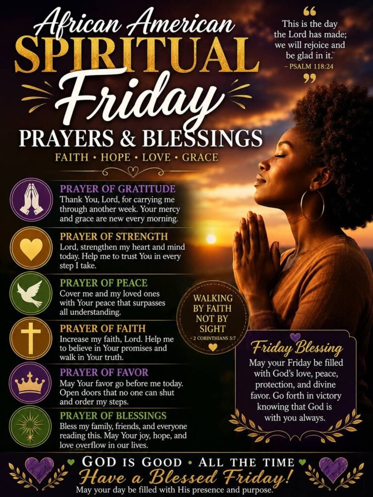 African American Spiritual Friday Prayers and Blessings