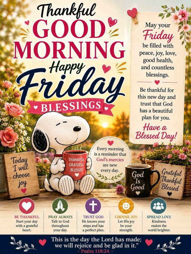 Thankful Good Morning Friday blessings