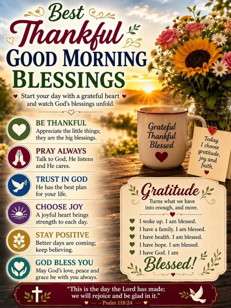 Best Thankful Good Morning Blessings Quotes
