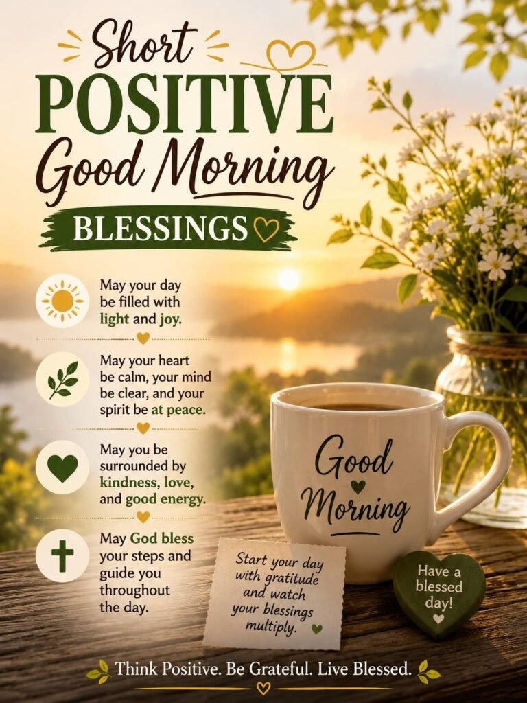 Short Positive Good Morning Blessings Quotes