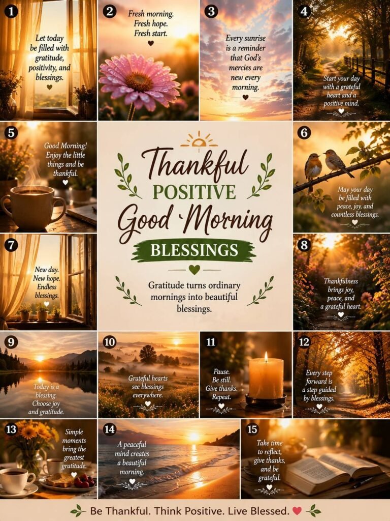 Thankful Positive Good Morning Blessings Images