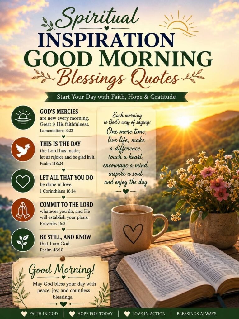 Spiritual Inspiration Good Morning Blessings Quotes Images