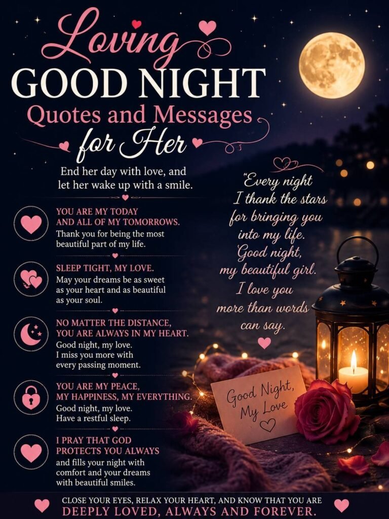 Loving Good Night Quotes and Messages for Her