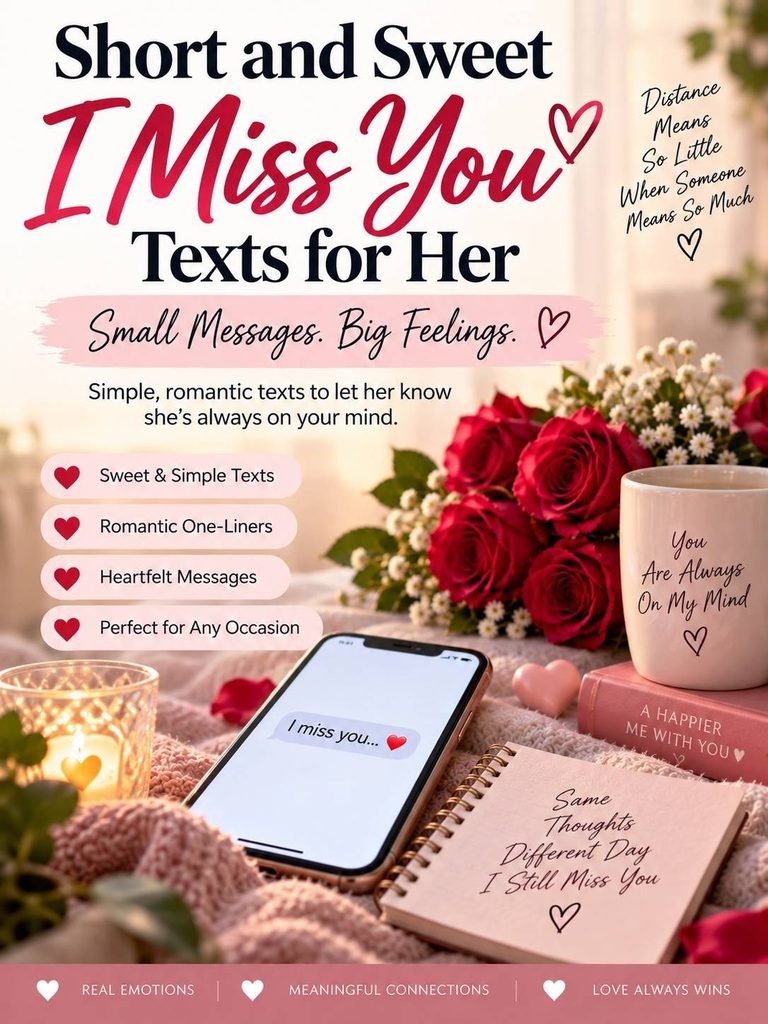 Short and Sweet I Miss You Texts for Her