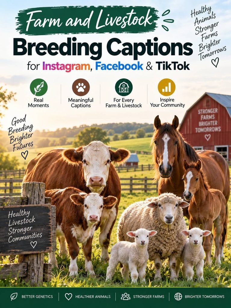 Farm and Livestock Breeding Captions
