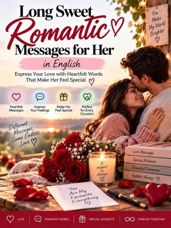 Long Sweet Romantic Messages for Her in English