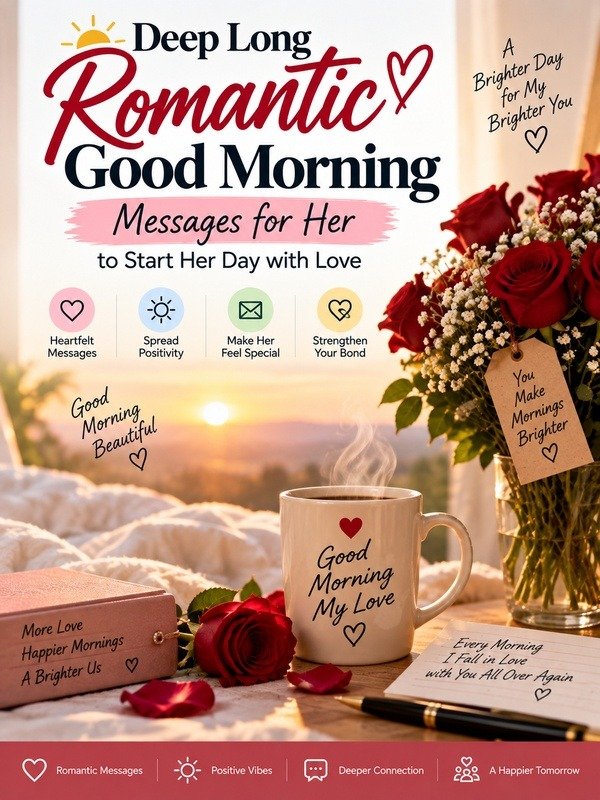 Deep Long Romantic Good Morning Messages for Her to Start Her Day with Love