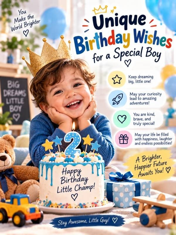 Unique Birthday Wishes for a Special Boy 