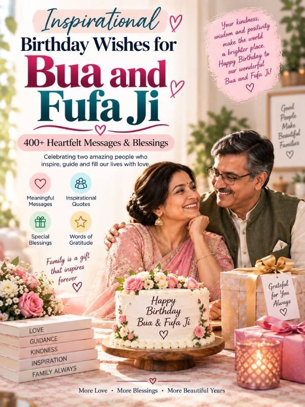 Inspirational Birthday Wishes for Bua and Fufa Ji