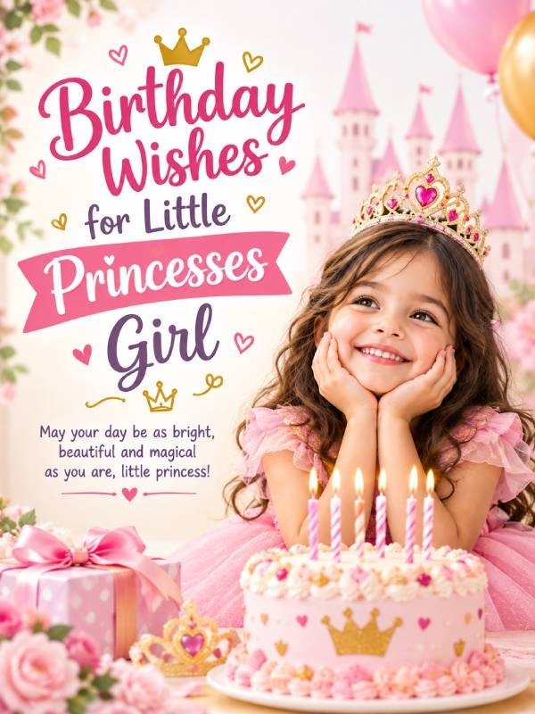 Birthday wishes for little princesses girl