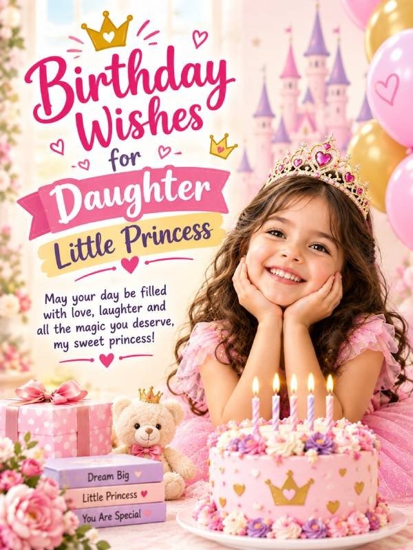 Birthday Wishes for Daughter Little Princess