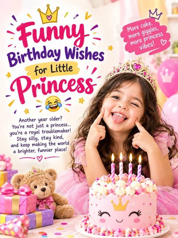 Funny Birthday Wishes for Little Princess