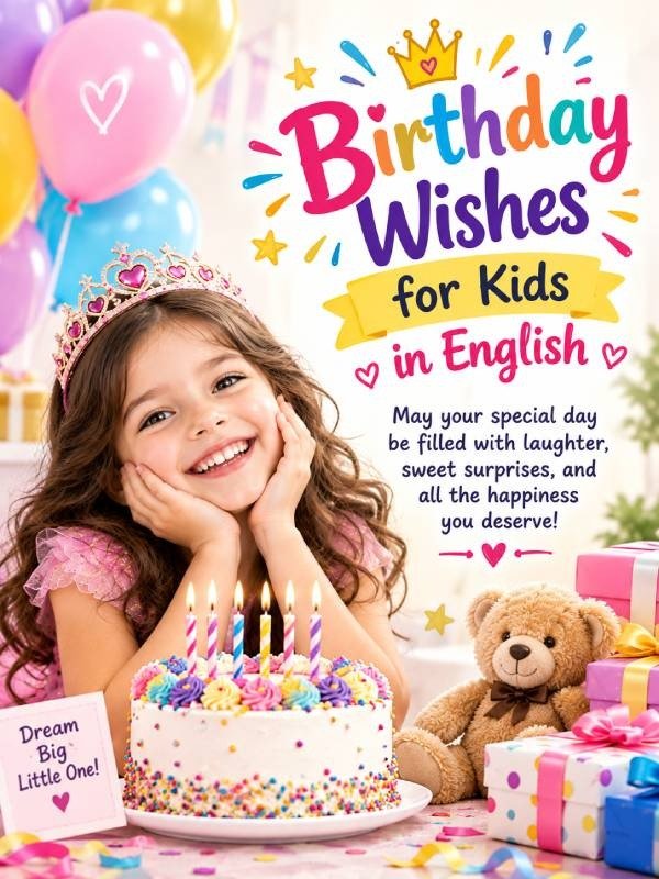 Birthday wishes for kids in english