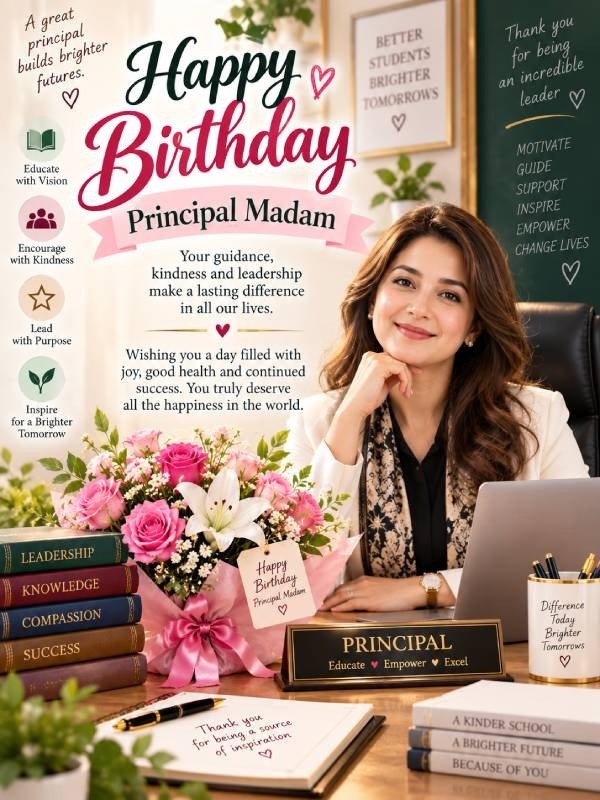Birthday wishes for principal madam in english