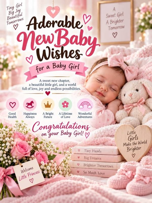 Adorable New Baby Wishes for a Baby Girl
