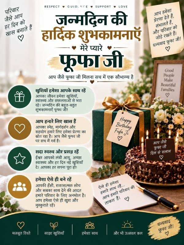 Birthday wishes for fufa ji in hindi
